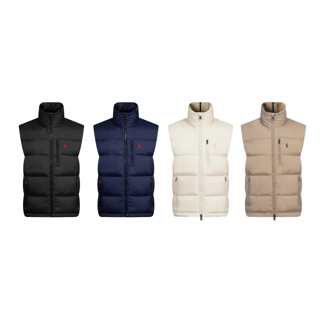 P460 White background picture [Popular in winter] Style number: 25118# Color: Black/Navy/Apricot/Sand Brown Size: S-XL - Ralph Lauren/Ralph Lauren 2025FW Popular winter items stand-up collar multi-zip three-proof GorHam vest down vest - 0.15 grid nylon coating on the face for light three-proof built-in 360T anti-drilling velvet coated gallbladder - corn tooth high-quality resin zipper Five large and small partition zippers on the whole body. Separate mold opening - original mold opening with originality. Full set of customized accessories. 100% detail processing - RL Ralph Lauren classic best-selling small label down vest. Best-selling offline in North America and out of stock all year round. Black and blue basic two-color. 25 new with apricot brown two-color. Simple and versatile. Double internal and external zippers. Very practical. Elastic elastic cord at the hem. Free elastic adjustment. 350 grams of zoned down filling. Warm and comfortable. Warm for winter.